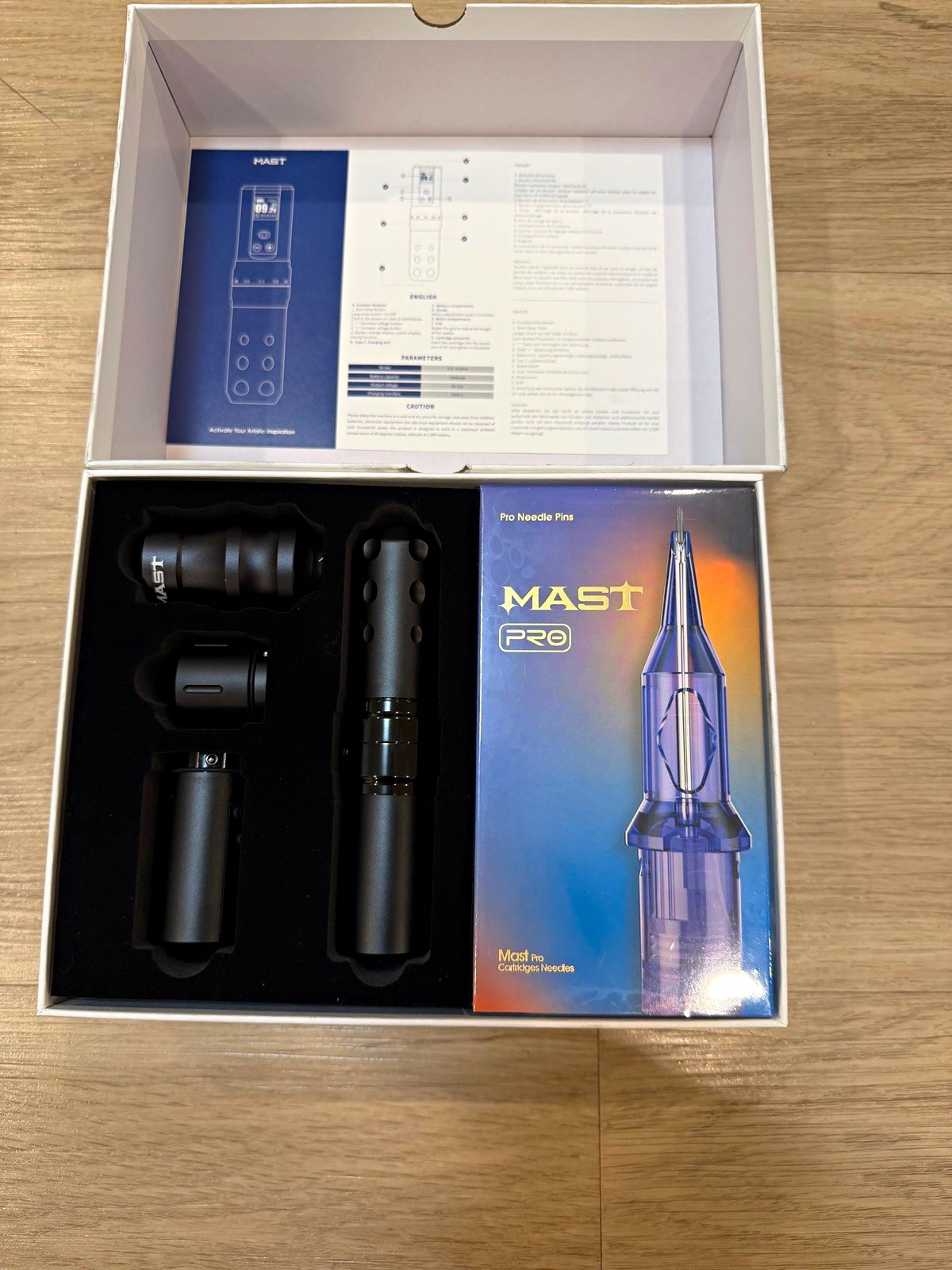 Mast Fold2 Pro Tattoo Kit Cordless Rotary Tattoo Gun Machine Kit Complete Set - second product detail image