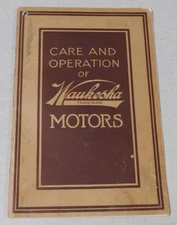 Care and Operation of Waukesha Motors manual