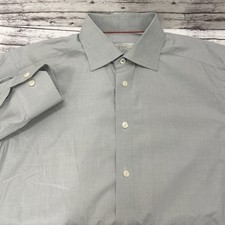 Eton Dress Shirt Mens 16-41 Light Gray Contemporary Fit Cotton Spread Collar
