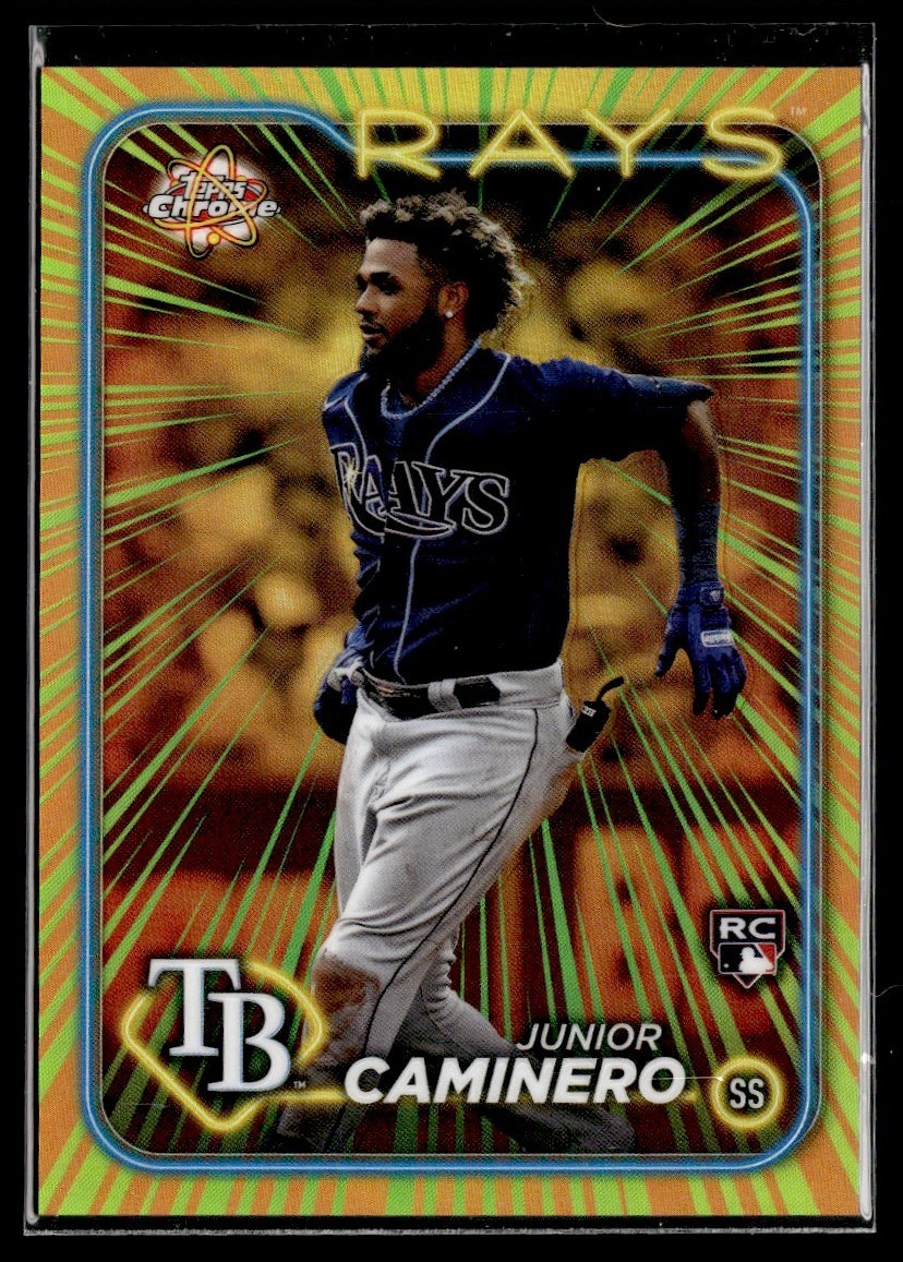 2024 Topps Chrome Radiating Rookies Junior Caminero RC Tampa Bay Rays #RR-12