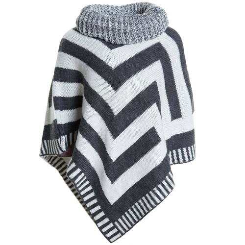 Knitted Poncho Girls Shawl Collar Roll Neck Girl Kids Winter Girls 20193 - Picture 5 of 31