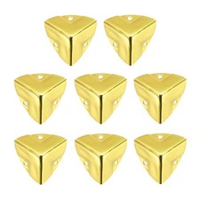 8PCS Metal Corner Protector 1.1 x 1.1 x 1.1 Inch Imprint Edge Gold