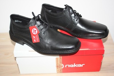 schwarze Herren Rieker Business-Schnürschuhe Antistress - Größe 42 - NEU + OVP