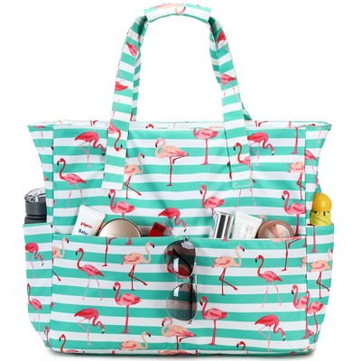 oscaurt Borsa da spiaggia XXL per famiglia, borsa shopper da