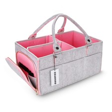 Baby Diaper Caddy Organizer for Girl Boy Large Nursery Storage Bin Basket Por...