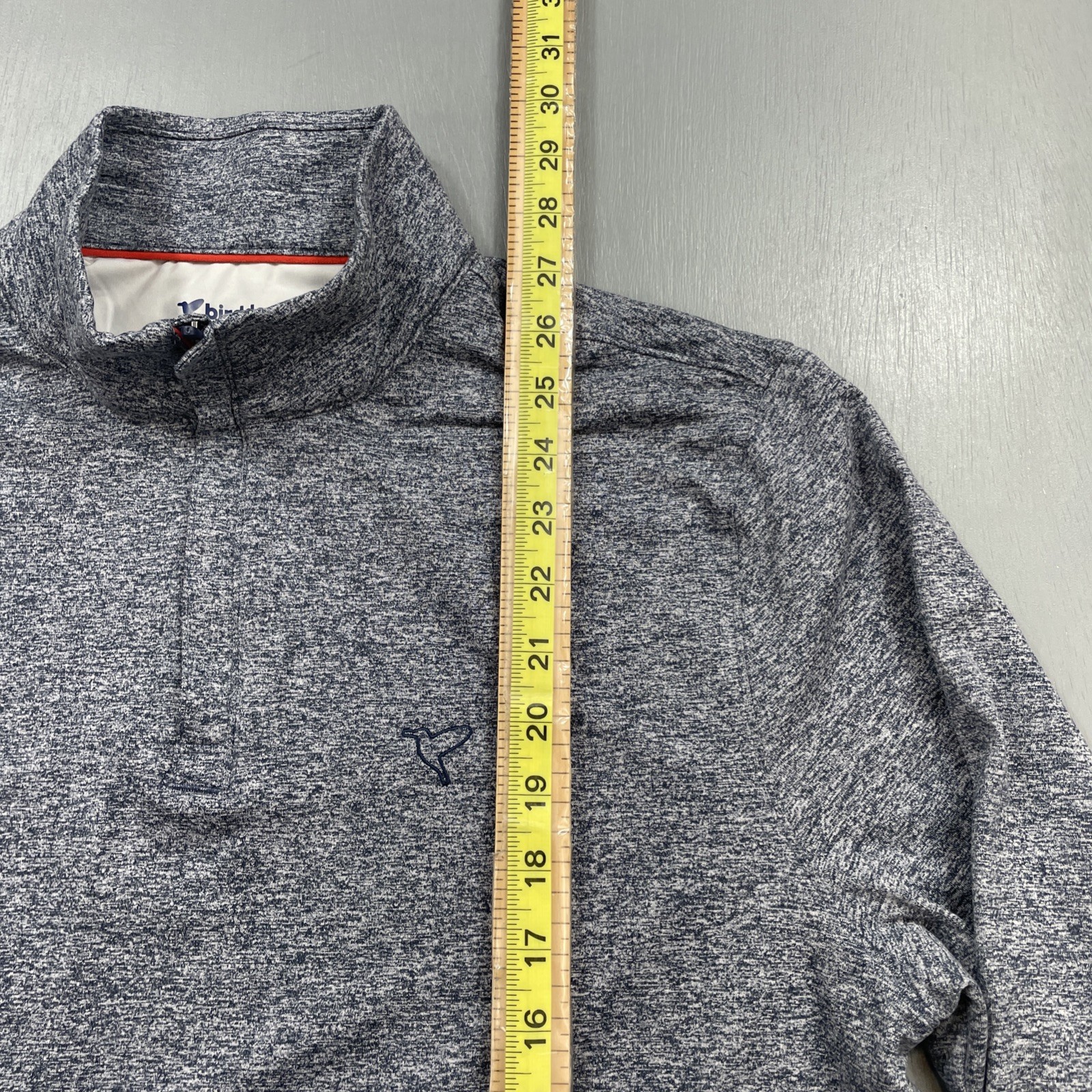 Birddogs Shirt Men Medium 1/4 Quarter Zip Performance Pullover Golf Navy Heather