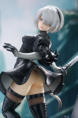 NieR Automata 2B 11in 1/7 Scale Anime Figure Figurine PVC Statue Max Factory NIB - Picture 7 of 18