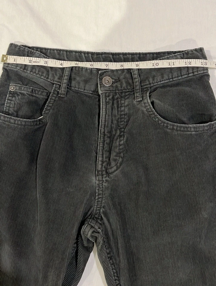 GAP Kids вельветовые брюки мальчика размер 13 уголь серый прямой ноги назад в школу - Изображение 2 из 4