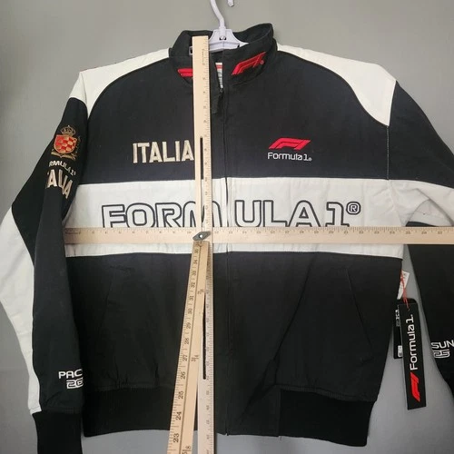 Formula 1 F1 Italia Racing Bomber Jacket Mens Large Black White PacSun NWT image 7