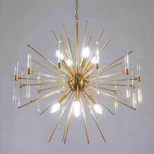 8-Light Gold Sputnik Chandelier for Modern Living Spaces