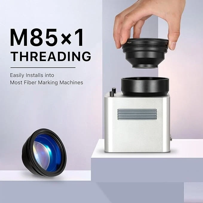 F-Theta Scan Lens–1064nm – M85×1 Thread – For Fiber Laser Marking/Engraving Mach — 第 3/4 张图片