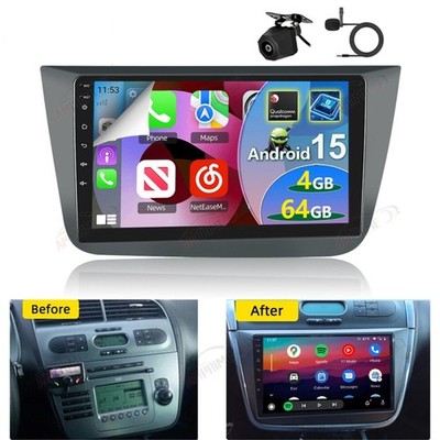 Qualcomm 4+64G Autoradio Für Seat Altea XL 2004-2015 Android 15 NAVI GPS Carplay