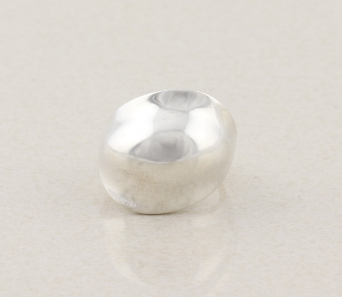 Sterling Silver Dome Ring Bubble Ring Modernist S… - image 1