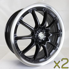 Adr53 Sokudo10 Wheels Gun Black Machined Lip 17x7 5-100114.3 40mm Offset 2pcs
