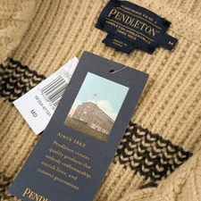 Pendelton WESTERLEY Mens SWEATER  Big Lebowski Dude MEDIUM Cardigan Full Zip