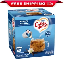 Nestle Coffee-Mate Coffee Creamer Liquid Creamer Singles, French Vanilla, 180 ct