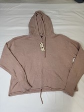 Women  s Chalk Pink Cropped Hoodie-Size Medium NWT