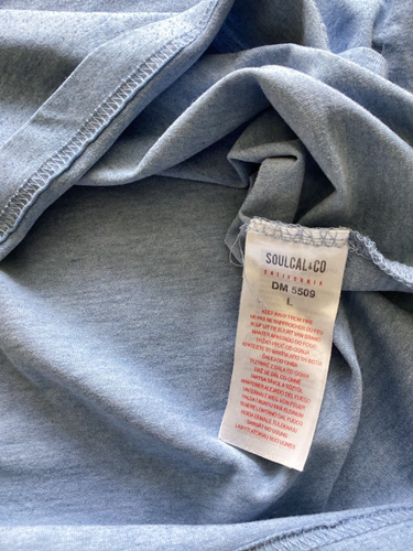 Soul Cal & Co. Mens, Blue Short Sleeve T-shirt. Size L. - Picture 6 of 8