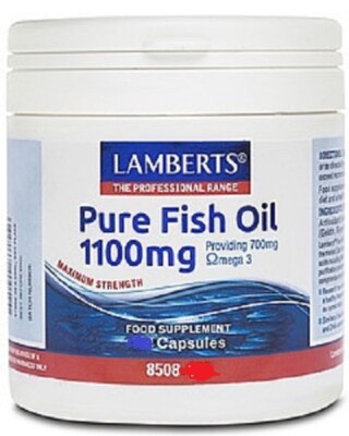 Lamberts Pure Fish Oil Capsules 1100mg (180) BBE 10/2027