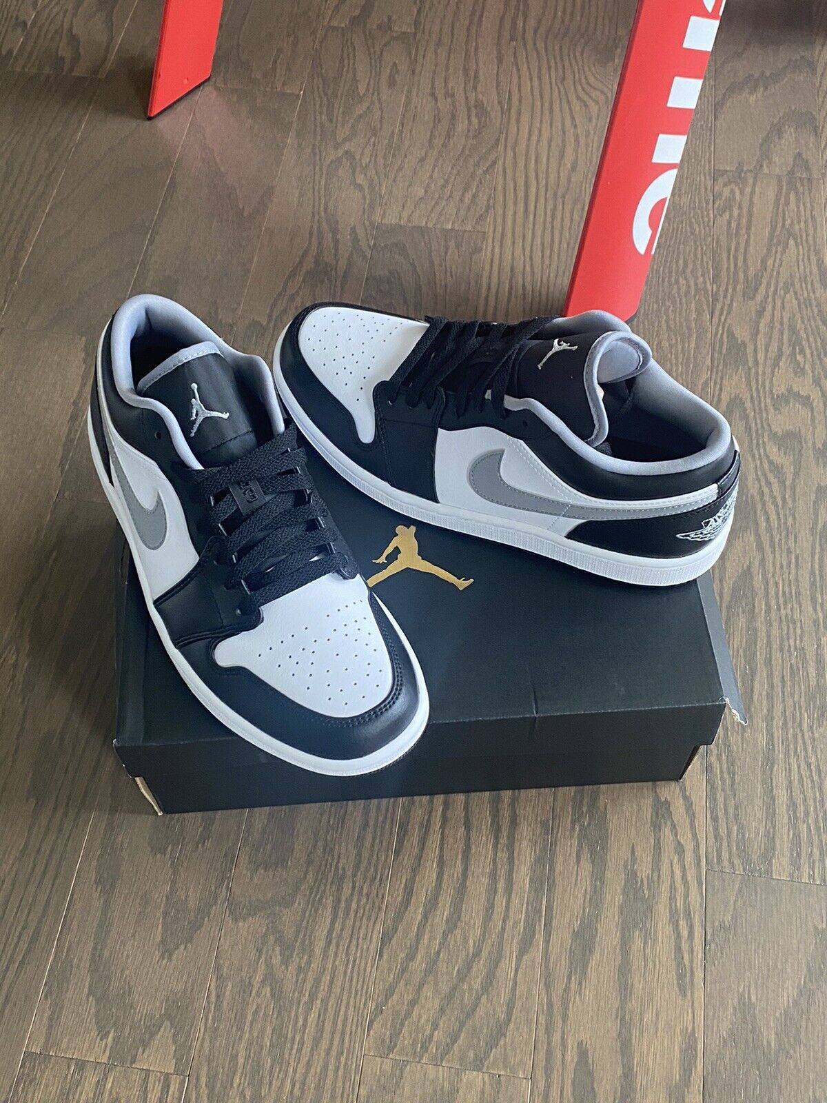 Air Jordan 1 Low Black White Grey Nike 553558-040