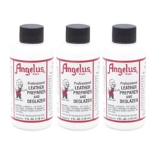 3 x bottles of Angelus Leather Dye Preparer & Deglazer  4 oz
