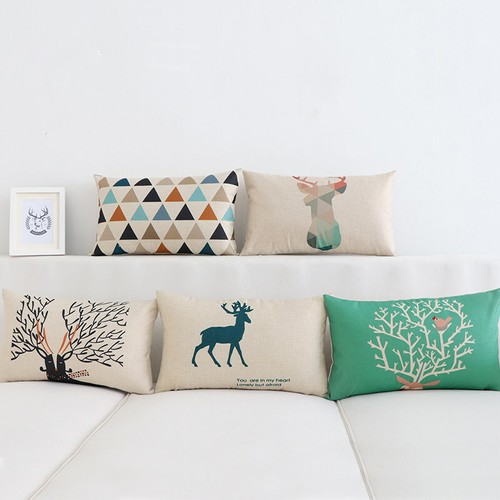 Holiday 50pcs Linen Sublimation Blank Pillow Case Neck Support Cushion Cover DIY - Picture 6 of 12