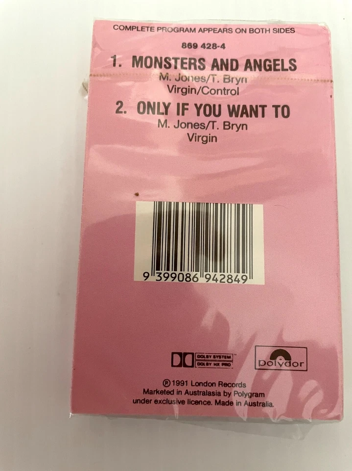 Voice Of The Beehive Cassette Single Monsters And Angels 1991 Aust Sealed - Image 2 of 3