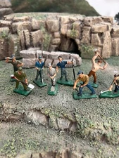 Authenticast Comet Set 823 Working Crew O Scale Vintage 9 Metal Figures