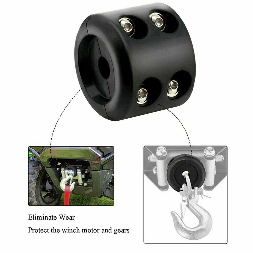 Winch Stopper Stop Rubber Heavy Duty Cable Line Waterproof Rope Hook ATV UTV - Foto 2