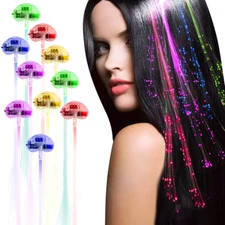 10 Pack LED Hair Lights, Optics Flashing Barrettes for Party, Bar Dancing, and L