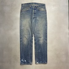 Vintage 90s Levi's 501xx Denim Jeans Made In USA 33x33 Faded Distressed