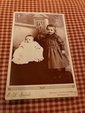 Beautiful Vintage Cabinet Card of Siblings Beautiful Little Children 