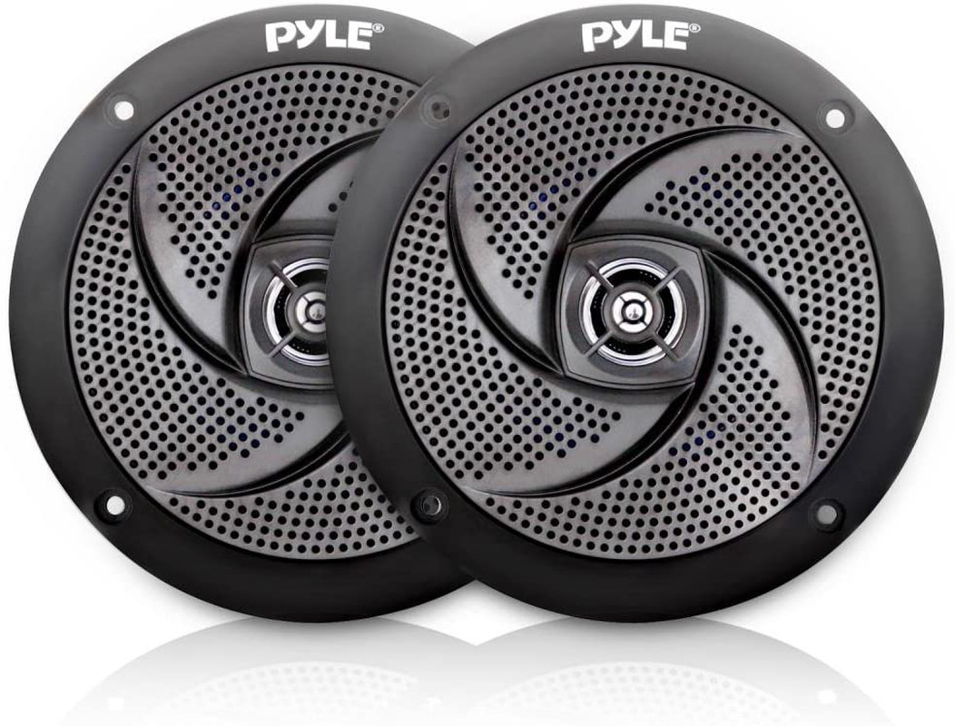 Pyle Marine Speakers - 5.25 Inch Low Profile Slim Style Waterproof Wakeboard