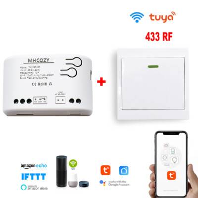 230V Tuya WiFi 433mhz Funkschalter Lichtschalter DIY Smart Switch Modul Fr Alexa