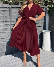 BTFBM Women Wrap V Neck Casual Summer Dresses