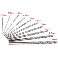 0.8mm-3mm Diamond Coated HSS Twist Drill Bits For Glass Jewellery Porcelain Jade