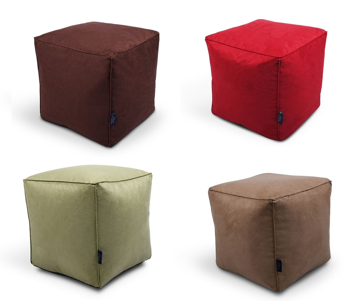 Soft Faux Suede Square Cube Footstool Ottoman Bean Bag Pouffe Seat