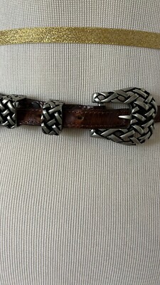Vicenza genuine leather belt VICENZA BLACK LEATHER SPORT BELT-SIZE 30- TWO TONE BUTTERFLY  main image 2