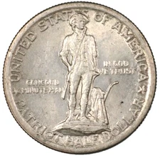 1925 Lexington Commemorative Silver Half Dollar 50C - About Uncirculated -