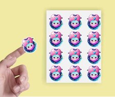 x24 Colourful Heart Envelope Seal Craft Vinyl Stickers cr947
