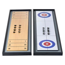 Uimoso 45" Shuffleboard and Curling 2 in 1 Board Game Portable Tabletop Set