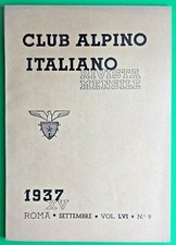 ITALIAN ALPINE CLUB MONTHLY MAGAZINE N.9 OF 1937-N.9179