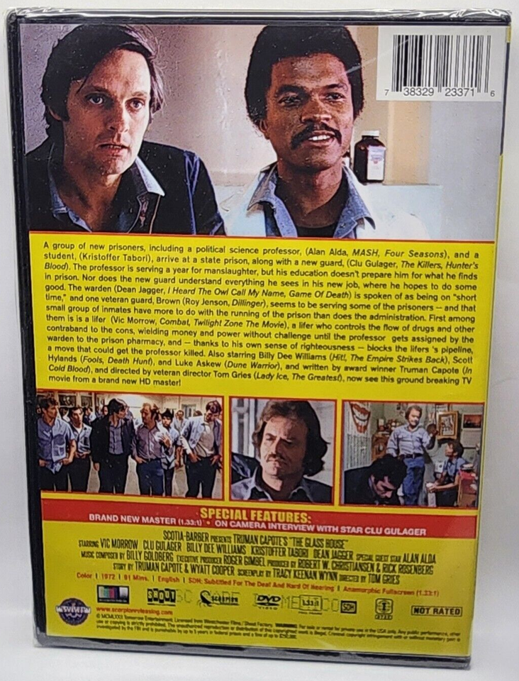 Truman Capote's The Glass House (DVD, 1972) Alan Alda, Vic Morrow