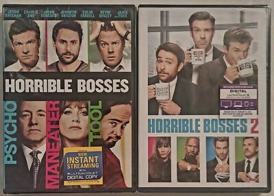 HORRIBLE BOSSES + HORRIBLE BOSSES 2 DVDs BRAND NEW FACTORY SEALED FAST SHIPPING 
