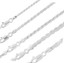thumbnail 1 - Sterling Silver Diamond-Cut Rope Chain Solid 925 Italy New Necklace