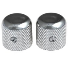  2 GOTOH Metal Dome Knobs for 1/4" pots CHROME