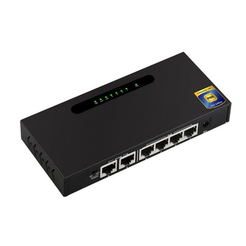 HUB RJ45 4+2 Port 100Mbps POE switch Ethernet splitter Adapter dock station VLAN - Picture 8 of 9