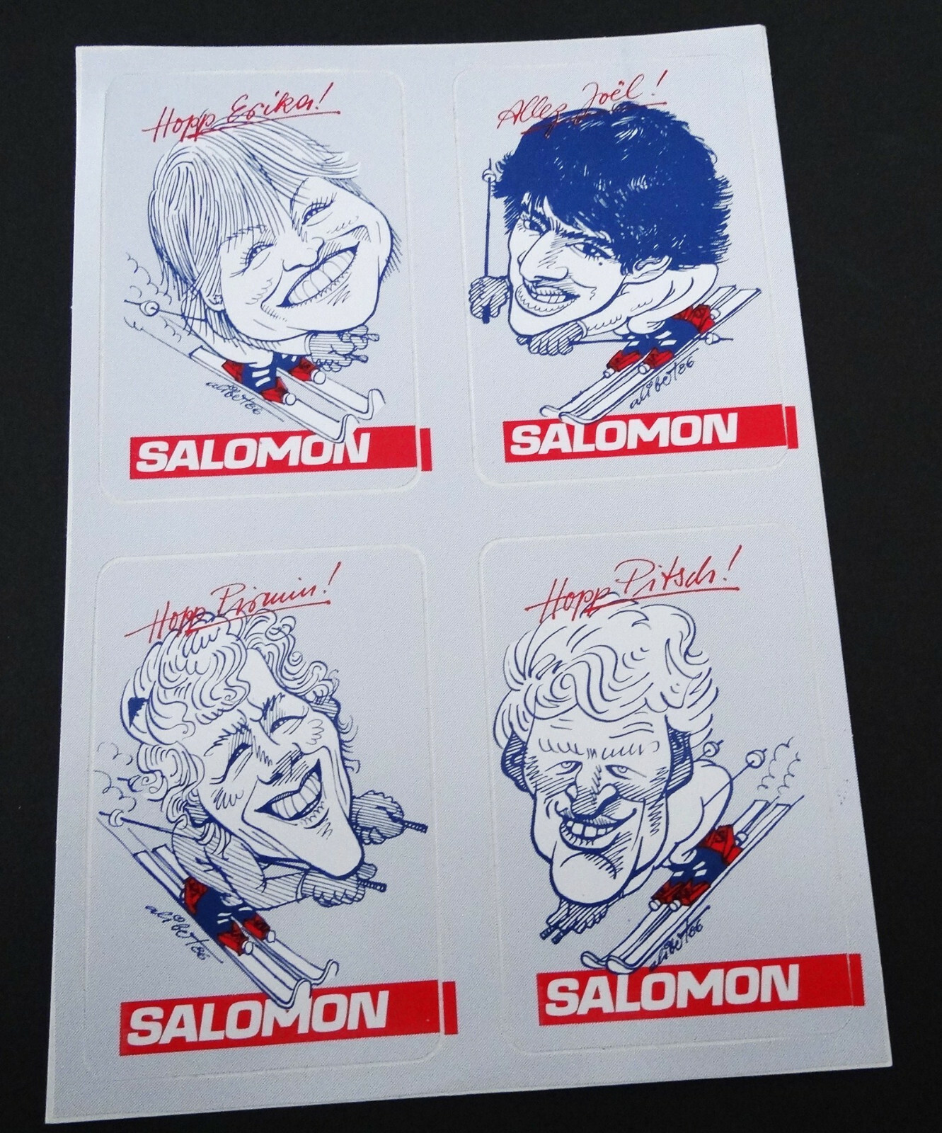 Adesivo Pubblicità Set Salomon Sci Svizzera Hess Zurbriggen Gaspoz Pitsch Müller