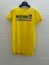 AW20 Moschino Underwear Jeremy Scott Yellow Underbear Teddy Bear Cotton T-shirt