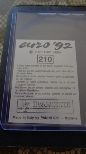 PANINI FOOT EURO 92 SWEDEN Complete your Set with stickers fresh from pack - 第 201/245 張圖片